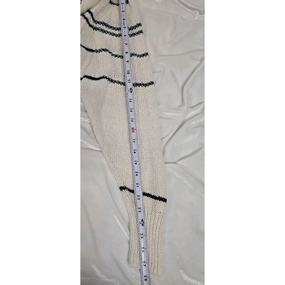 Brochu Walker Sasha Striped V-Neck Knit LS Sweater Cotton Wool Blend Women’s S - Picture 9 of 10